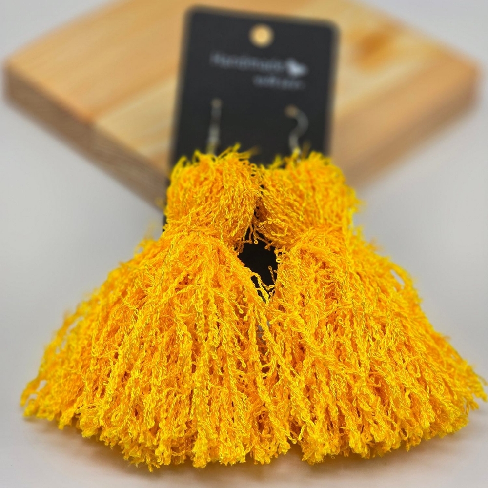 Yellow Tassel Earrings